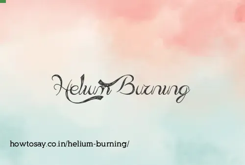 Helium Burning
