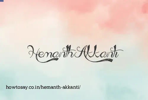 Hemanth Akkanti