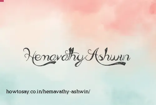 Hemavathy Ashwin