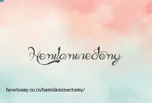 Hemilaminectomy