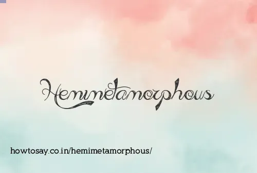 Hemimetamorphous
