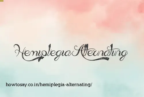 Hemiplegia Alternating