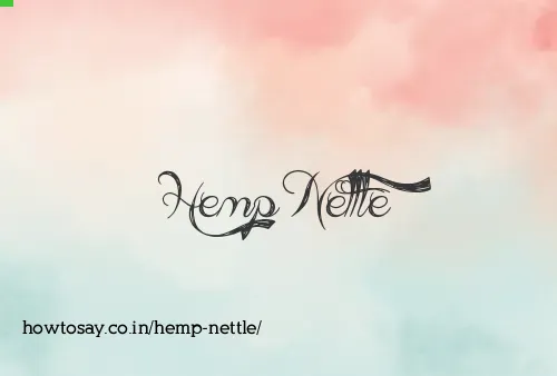 Hemp Nettle