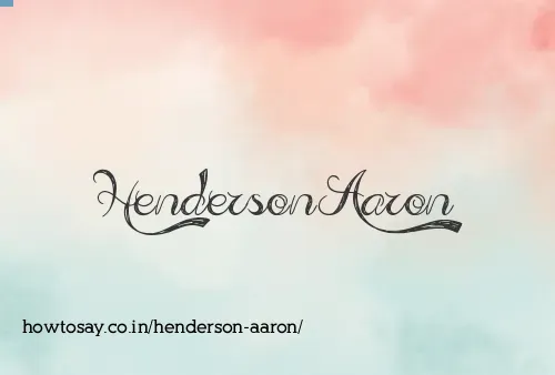 Henderson Aaron
