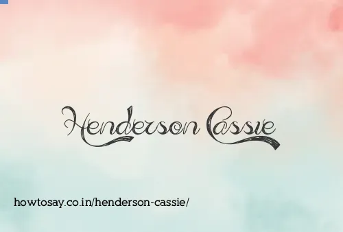 Henderson Cassie