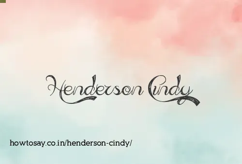 Henderson Cindy