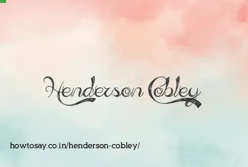 Henderson Cobley