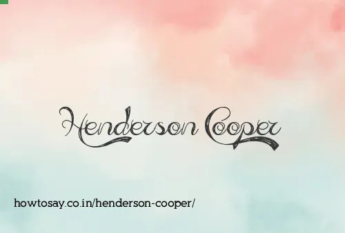 Henderson Cooper