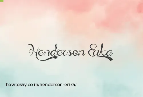 Henderson Erika