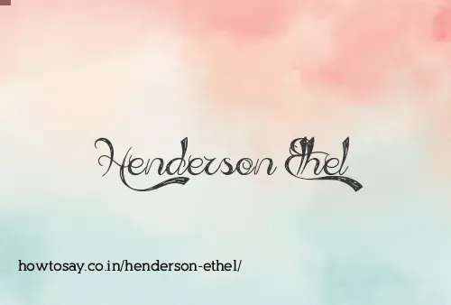 Henderson Ethel