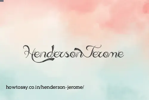 Henderson Jerome