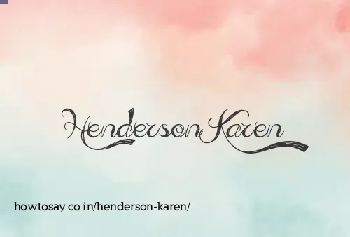Henderson Karen