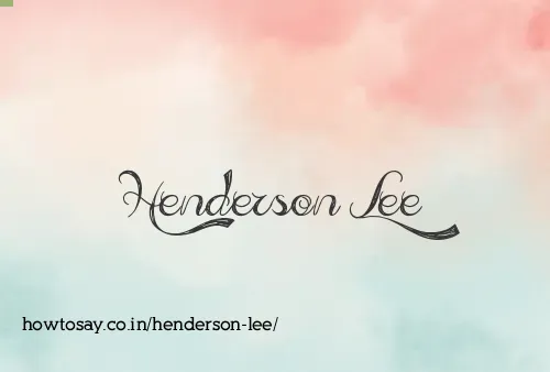 Henderson Lee
