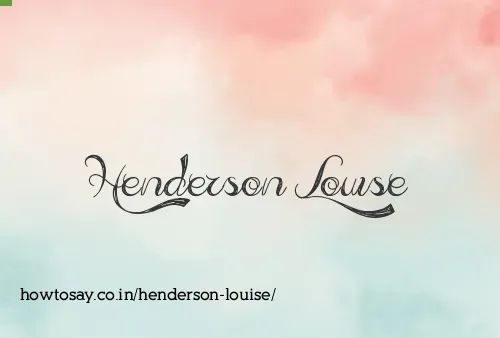 Henderson Louise