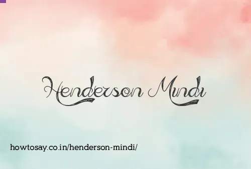 Henderson Mindi