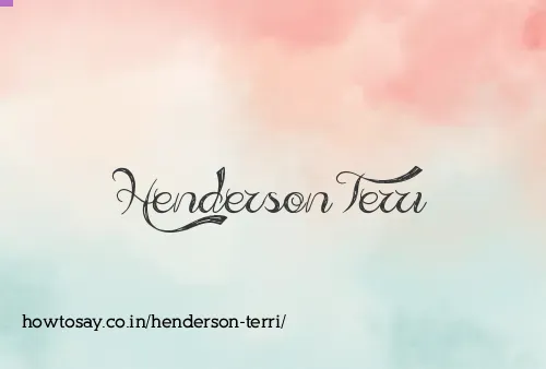 Henderson Terri