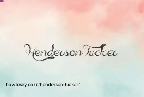 Henderson Tucker