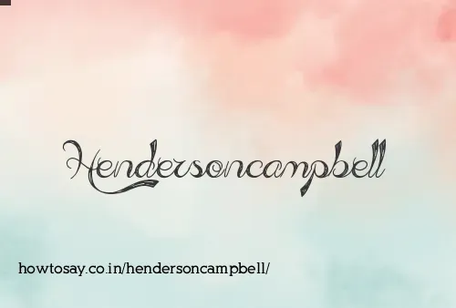 Hendersoncampbell