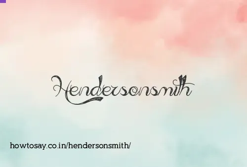 Hendersonsmith