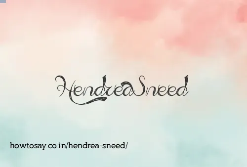 Hendrea Sneed
