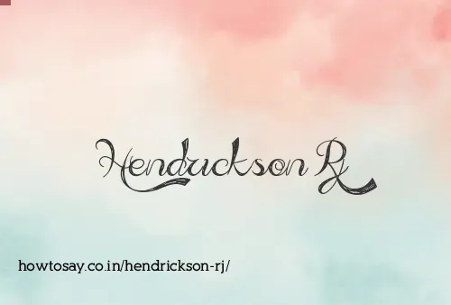 Hendrickson Rj