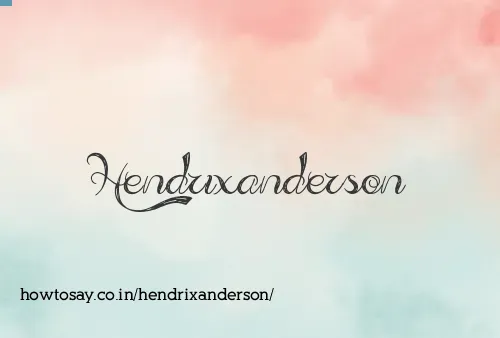 Hendrixanderson