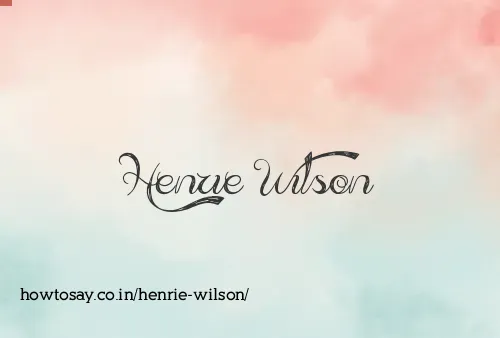 Henrie Wilson