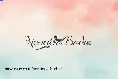 Henrietta Badio