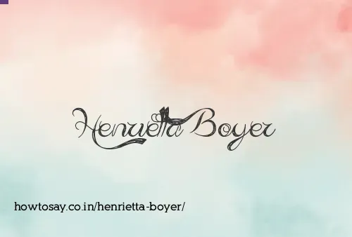 Henrietta Boyer