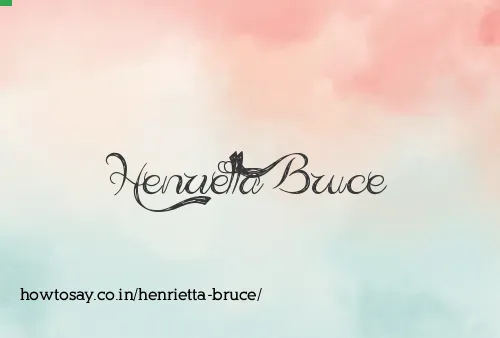 Henrietta Bruce