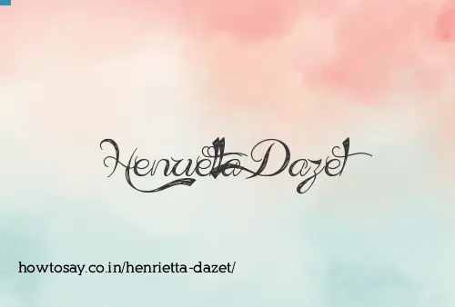Henrietta Dazet