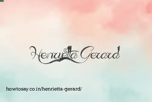 Henrietta Gerard