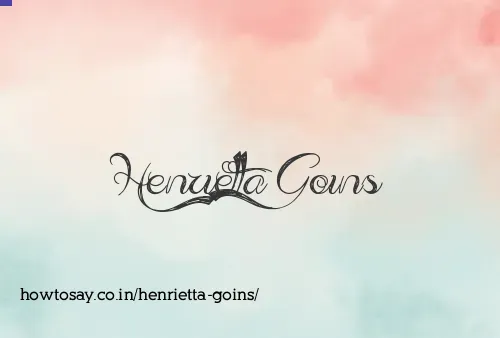 Henrietta Goins