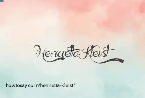 Henrietta Kleist