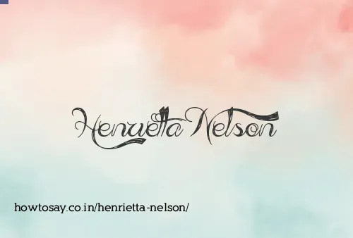Henrietta Nelson