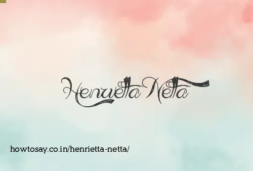 Henrietta Netta