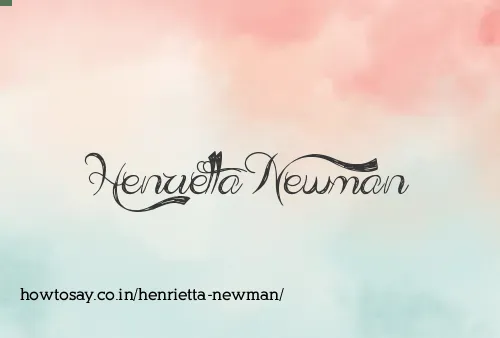Henrietta Newman