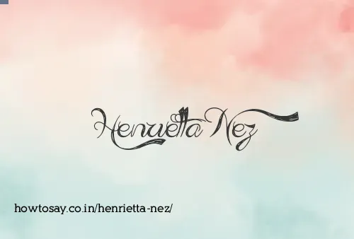 Henrietta Nez
