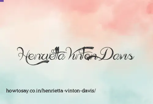 Henrietta Vinton Davis