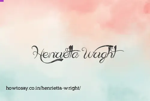Henrietta Wright