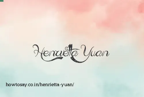 Henrietta Yuan