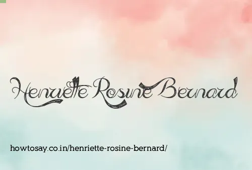 Henriette Rosine Bernard