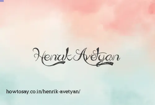 Henrik Avetyan