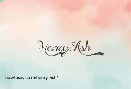 Henry Ash