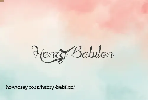 Henry Babilon