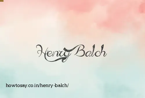 Henry Balch