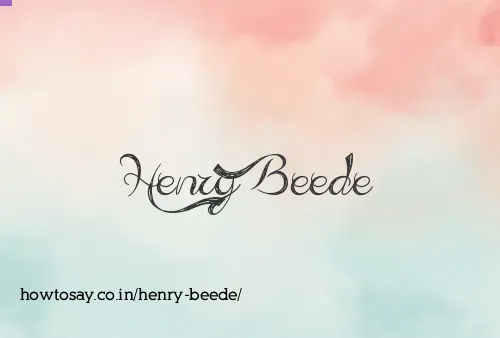 Henry Beede