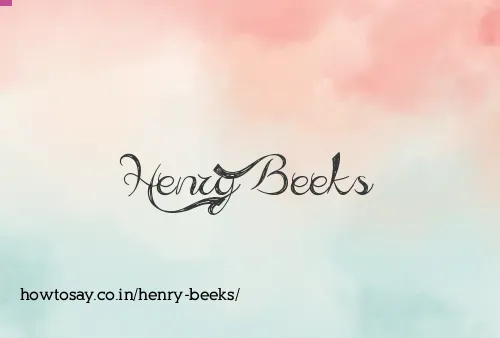 Henry Beeks