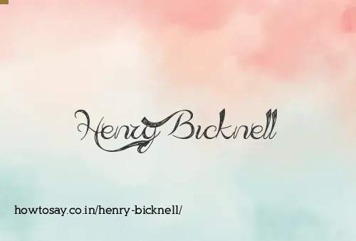 Henry Bicknell