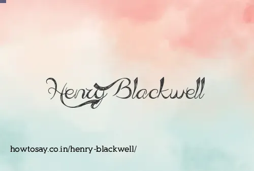 Henry Blackwell
